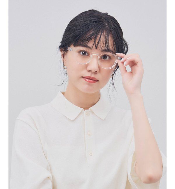  「ウェリントン型 メガネ｜クリアカラー｜伊達メガネ 度付きメガネ｜ユニセックス  レンズ交換券付」|メガネ|