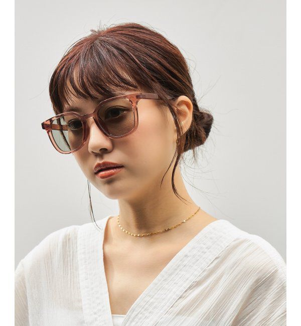  「SUNCUTGlasses/UV100%CUT サングラス ビッグシェイプ  カラーレンズ 紫外線対策 UVカット ユニセックス」|サングラス|