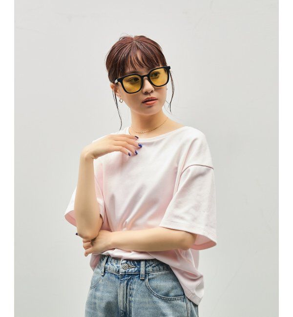  「SUNCUTGlasses/UV100%CUT サングラス ビッグシェイプ  カラーレンズ 紫外線対策 UVカット ユニセックス」|サングラス|