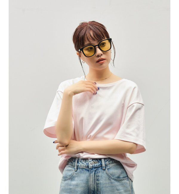  「SUNCUTGlasses/UV100%CUT サングラス ビッグシェイプ  カラーレンズ 紫外線対策 UVカット ユニセックス」|サングラス|