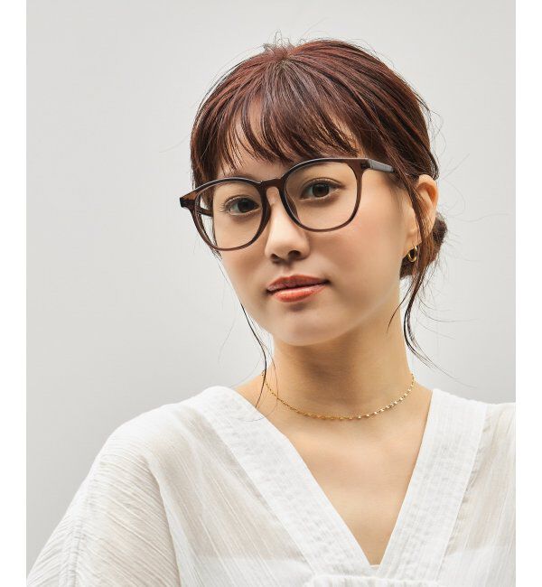  「SUNCUTGlasses/UV100%CUT クリアレンズサングラス クリアUV100%  ビッグシェイプ  紫外線対策__UVカット」|サングラス|薄ブラウン1