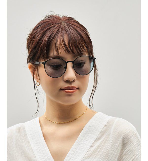  「SUNCUTGlasses/UV100%CUT サングラス｜ラバーテンプル｜ズレ落ち防止｜カラーレンズ｜紫外線対策 UVカット」|サングラス|ブラック系その他