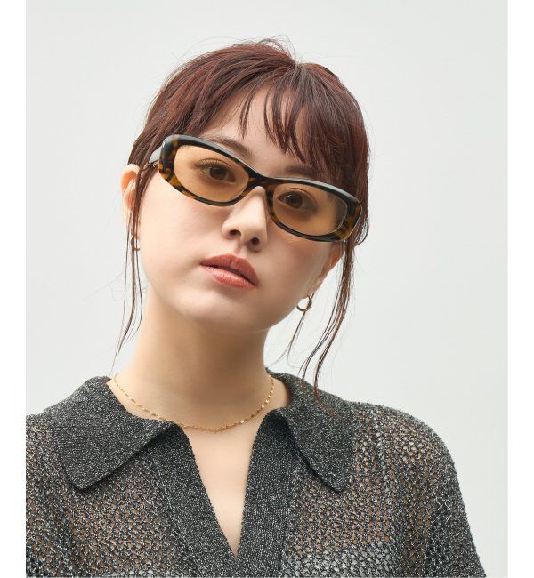  「Zoff｜GDC スクエア型 サングラス｜紫外線対策 UVカット｜スタイリッシュ｜ユニセックス」|サングラス|茶系デミ