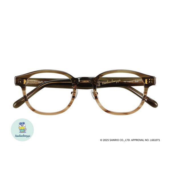  「Zoff｜はぴだんぶい 【けろけろけろっぴ モデル】メガネ｜伊達・度付きメガネ｜グッズ   レンズ交換券付」|メガネ|