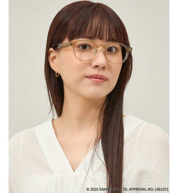  「Zoff｜はぴだんぶい 【あひるのペックル モデル】メガネ｜伊達・度付きメガネ｜グッズ   レンズ交換券付」|メガネ|ブラウン