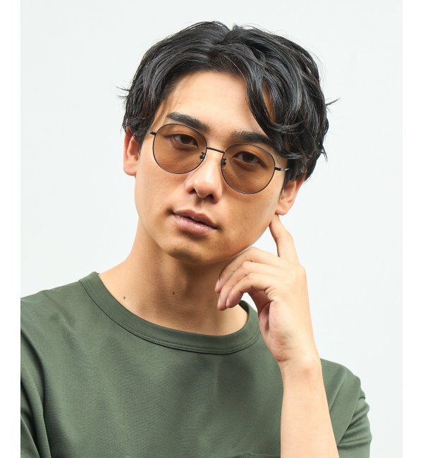  「【WEB 限定】Zoff｜takashi kumagai ボストン型 サングラス 丸型｜メタルフレーム｜紫外線対策 UVカット  」|サングラス|