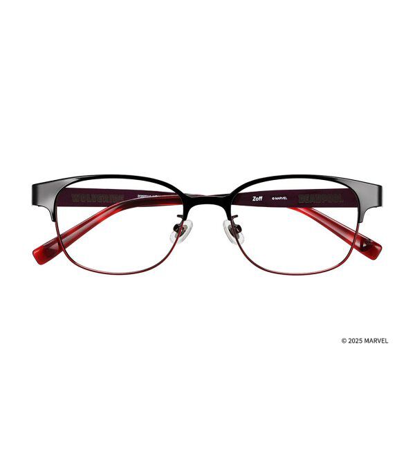  「MARVEL COLLECTION デッドプール & ウルヴァリン  メガネ | 伊達メガネ 度付き   レンズ交換券付」|メガネ|