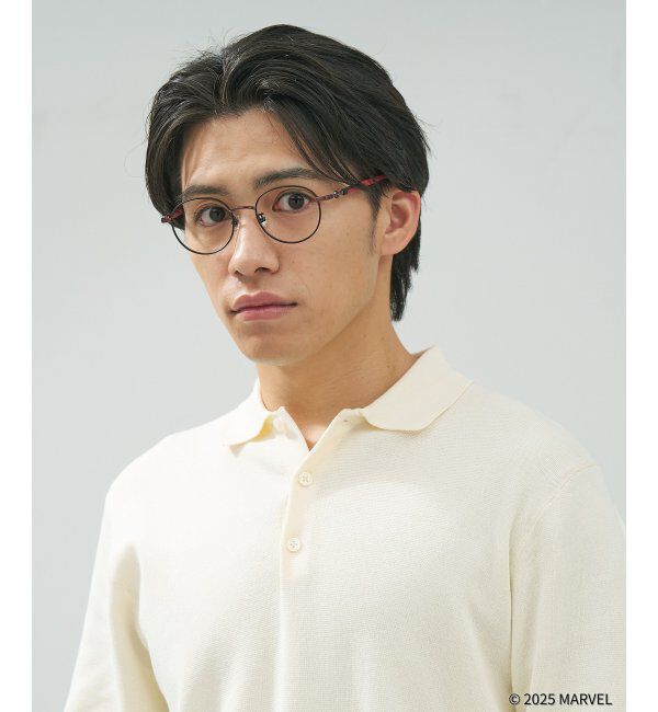  「MARVEL COLLECTION【デッドプール モデル】 メガネ | 伊達メガネ 度付き   レンズ交換券付」|メガネ|