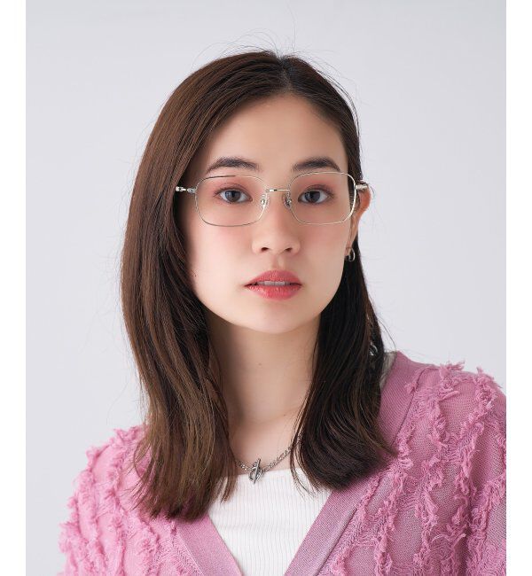  「Zoff｜TRAD メガネ | 四角 メタルフレーム 伊達メガネ 度付き 読書 ビジネス   レンズ交換券付」|メガネ|