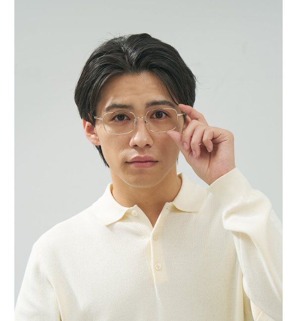  「Zoff｜TRAD メガネ | 四角 メタルフレーム 伊達メガネ 度付き 読書 ビジネス   レンズ交換券付」|メガネ|