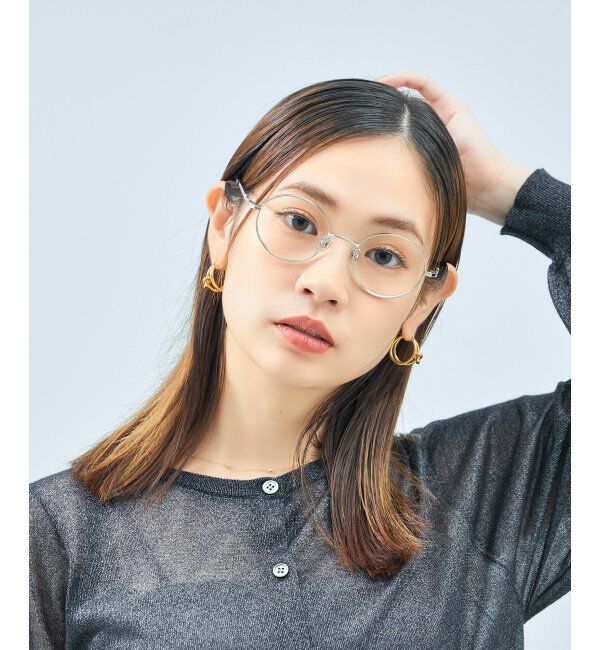  「Zoff｜CLASSIC メガネ | 丸型 メタルフレーム グランパコア 伊達メガネ 度付き   レンズ交換券付」|メガネ|