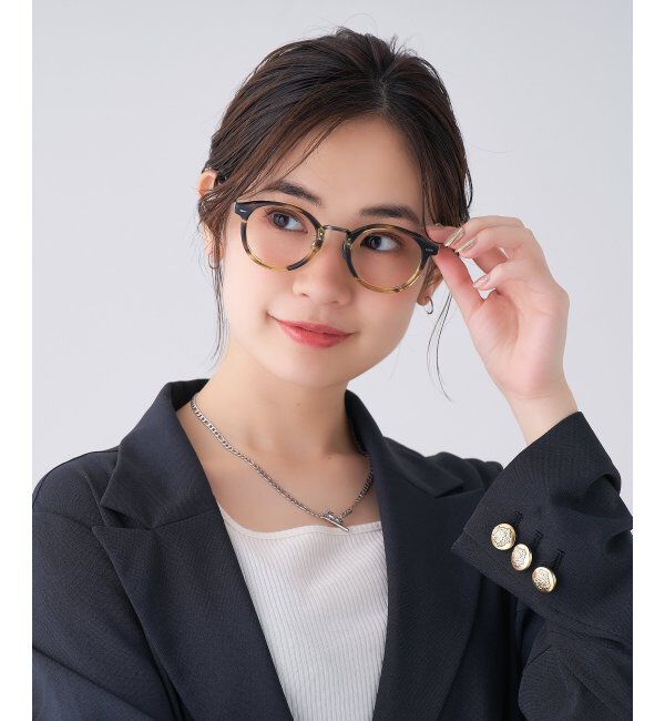  「Zoff｜UNITED ARROWS メガネ | [Stylish] 伊達メガネ 度付き ユナイテッドアローズ   レンズ交換券付」|メガネ|薄オリーブ1