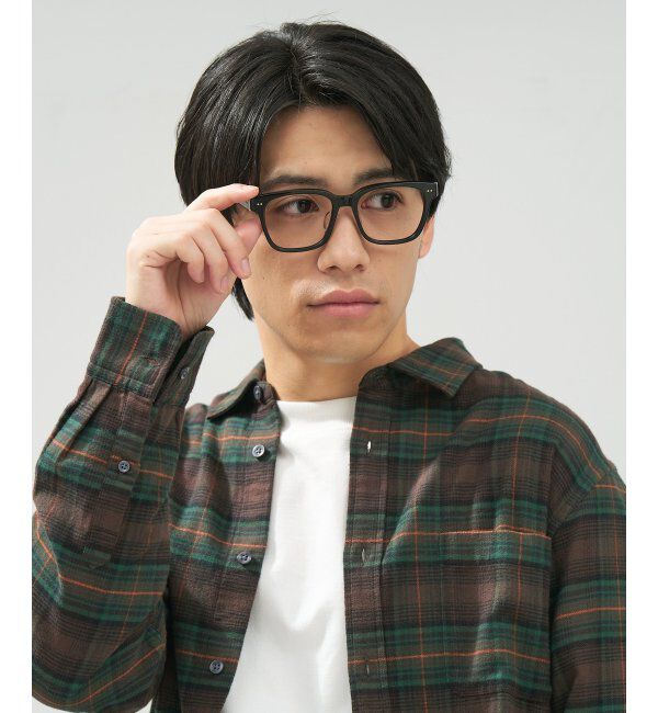  「 ウェリントン型 メガネ | 四角 黒縁フレーム 伊達めがね 度付きユニセックス  CLASSIC  レンズ交換券付」|メガネ|