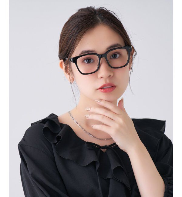  「 ウェリントン型 メガネ | 四角 黒縁フレーム 伊達めがね 度付きユニセックス  CLASSIC  レンズ交換券付」|メガネ|