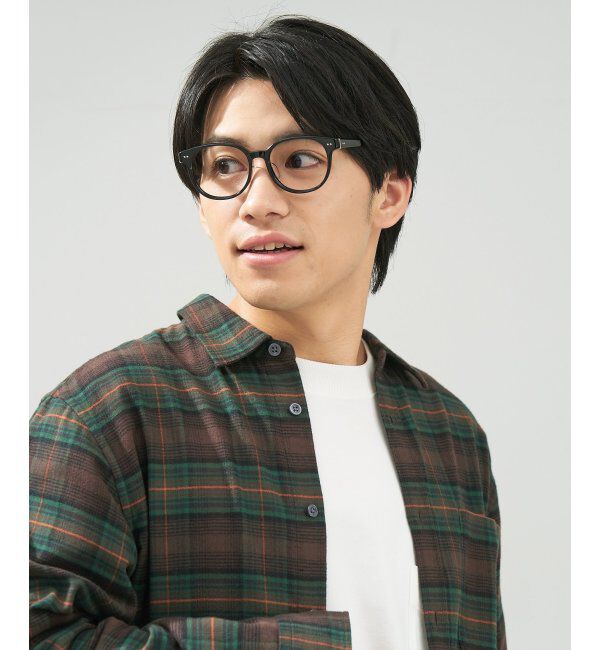  「 ボストン型 メガネ | 黒縁フレーム 伊達めがね 度付きユニセックス 読書  CLASSIC  レンズ交換券付」|メガネ|