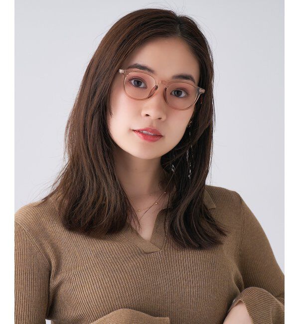  「ボストン型 メガネ | 伊達メガネ 度付きメガネユニセックス  Zoff｜CLASSIC  レンズ交換券付」|メガネ|ブラウン系その他1