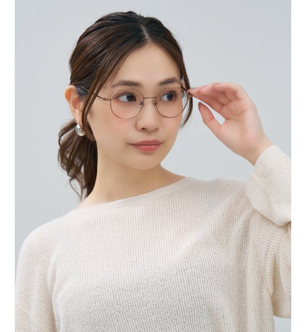  「Zoff｜Misato Mizukoshi  クラウンパントメガネ | 中顔面短縮みえ メタル｜水越みさと   レンズ交換券付」|メガネ|