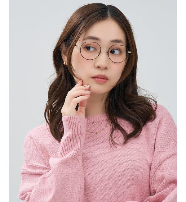  「【WEB限定】Zoff｜Misato Mizukoshi  メガネ | 中顔面短縮みえ 大人可愛い｜水越みさと   レンズ交換券付」|メガネ|