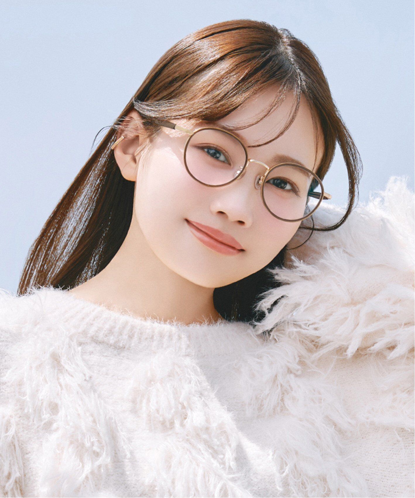  「Zoff｜Misato Mizukoshi  メガネ | 中顔面短縮みえ 大人可愛い｜水越みさと   レンズ交換券付」|メガネ|ブラウン