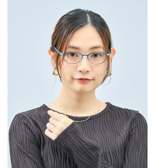  「オーバル型 メガネ | レザー調 ラバーテンプル ズレ落ち防止 眼鏡 伊達・度付き眼鏡  レンズ交換券付」|メガネ|