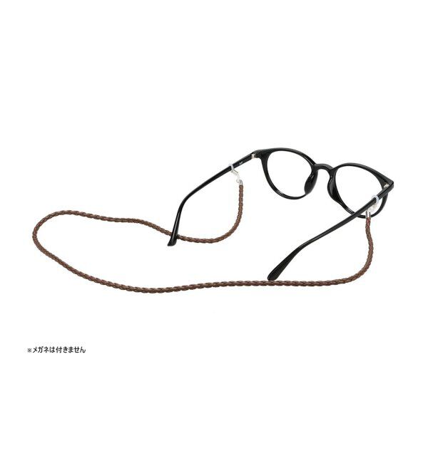  「メガネ・サングラス グラスコード [メガネチェーン] 【レザー調】落下・ズレ防止 眼鏡チェーン ギフト  」|サングラス|