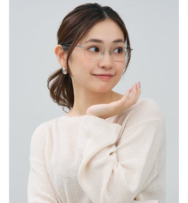  「ウェリントン型 メガネ | 四角 小顔効果 チタン 軽量 メタル 伊達・度付き Zoff  レンズ交換券付」|メガネ|