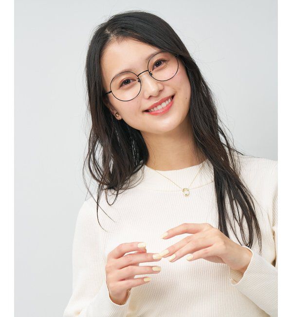  「ラウンド型 メガネ | 丸型 小顔効果 チタン 軽量 メタル 伊達・度付き ユニセックス Zoff  レンズ交換券付」|メガネ|