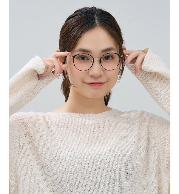  「ボストン型 メガネ | チタン 軽量 メタル 伊達・度付き ユニセックス 大人可愛い Zoff  レンズ交換券付」|メガネ|