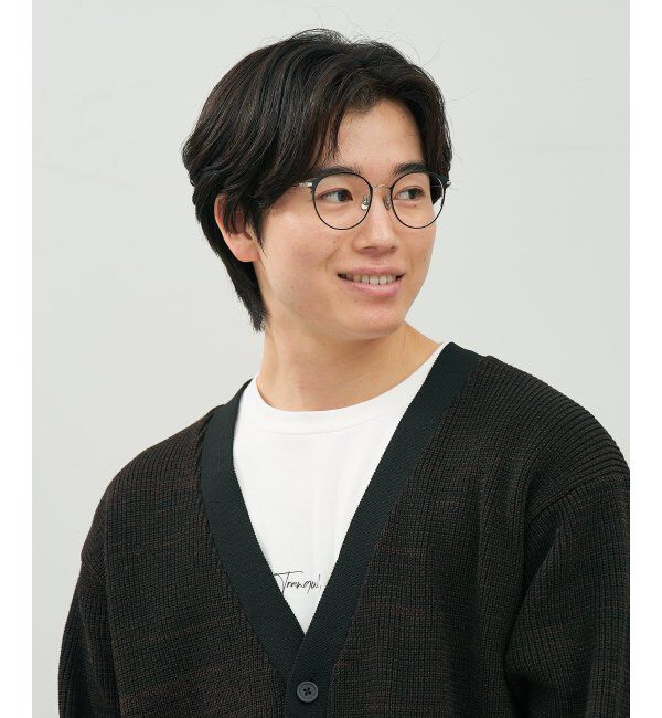  「ボストン型 メガネ | チタン 軽量 メタル 伊達・度付き ユニセックス 大人可愛い Zoff  レンズ交換券付」|メガネ|