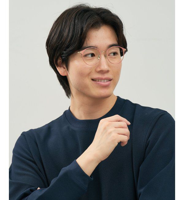  「ボストン型 メガネ | チタン 軽量 メタル 伊達・度付き ユニセックス 大人可愛い Zoff  レンズ交換券付」|メガネ|