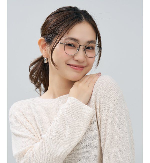  「ボストン型 メガネ | 丸型 チタン 軽量 メタル ゴールド 伊達・度付き ユニセックス Zoff  レンズ交換券付」|メガネ|