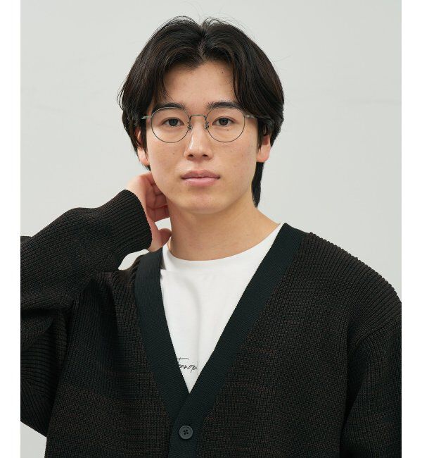  「ボストン型 メガネ | 丸型 チタン 軽量 メタル ゴールド 伊達・度付き ユニセックス Zoff  レンズ交換券付」|メガネ|