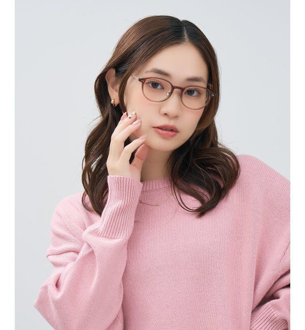  「ボストン型 メガネ | チタン TR素材 軽量 メタル 伊達・度付き 大人可愛い Zoff  レンズ交換券付」|メガネ|