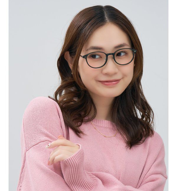  「ボストン型 メガネ | チタン TR素材 軽量 メタル 伊達・度付き 大人可愛い Zoff  レンズ交換券付」|メガネ|オリーブ