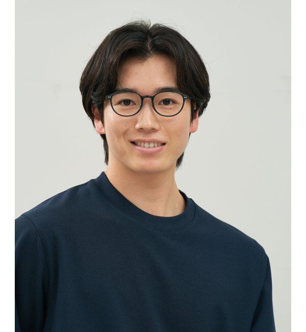  「ボストン型 メガネ | チタン TR素材 軽量 メタル 伊達・度付き 大人可愛い Zoff  レンズ交換券付」|メガネ|