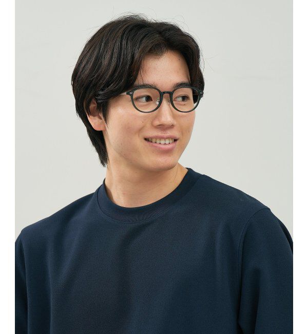  「ボストン型 メガネ | チタン TR素材 軽量 メタル 伊達・度付き 大人可愛い Zoff  レンズ交換券付」|メガネ|