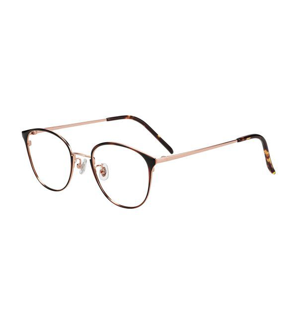  「ウェリントン型 メガネ | メタルフレーム 眼鏡 伊達メガネ 度付き 読書 CLASSIC レンズ交換券付」|メガネ|