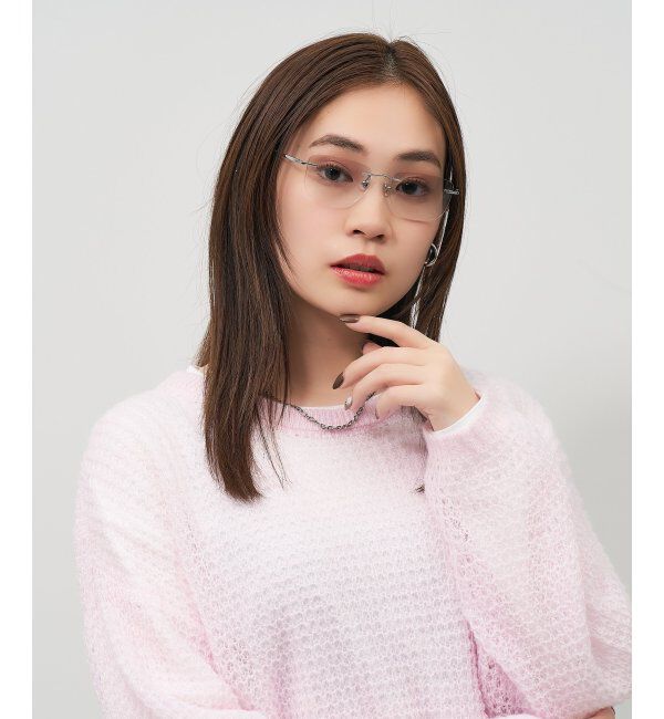  「SUNCUTGlasses/UV100%CUT リムレス サングラス | チタン [度無し専用] カラーレンズ 紫外線対策 UVカット」|サングラス|