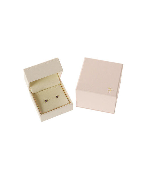 Samantha Tiara「K18 WG 一粒ストーンピアス ≪2月 誕生石≫」|ピアス|