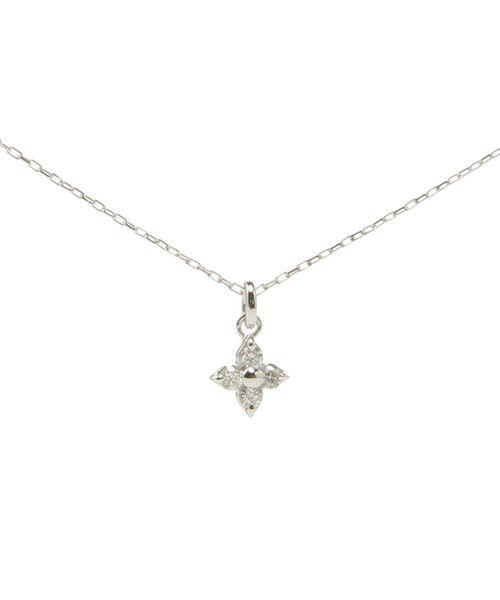 SAMANTHA SILVA「K10 WG ダイヤモンド フラワー ネックレス」|ネックレス|