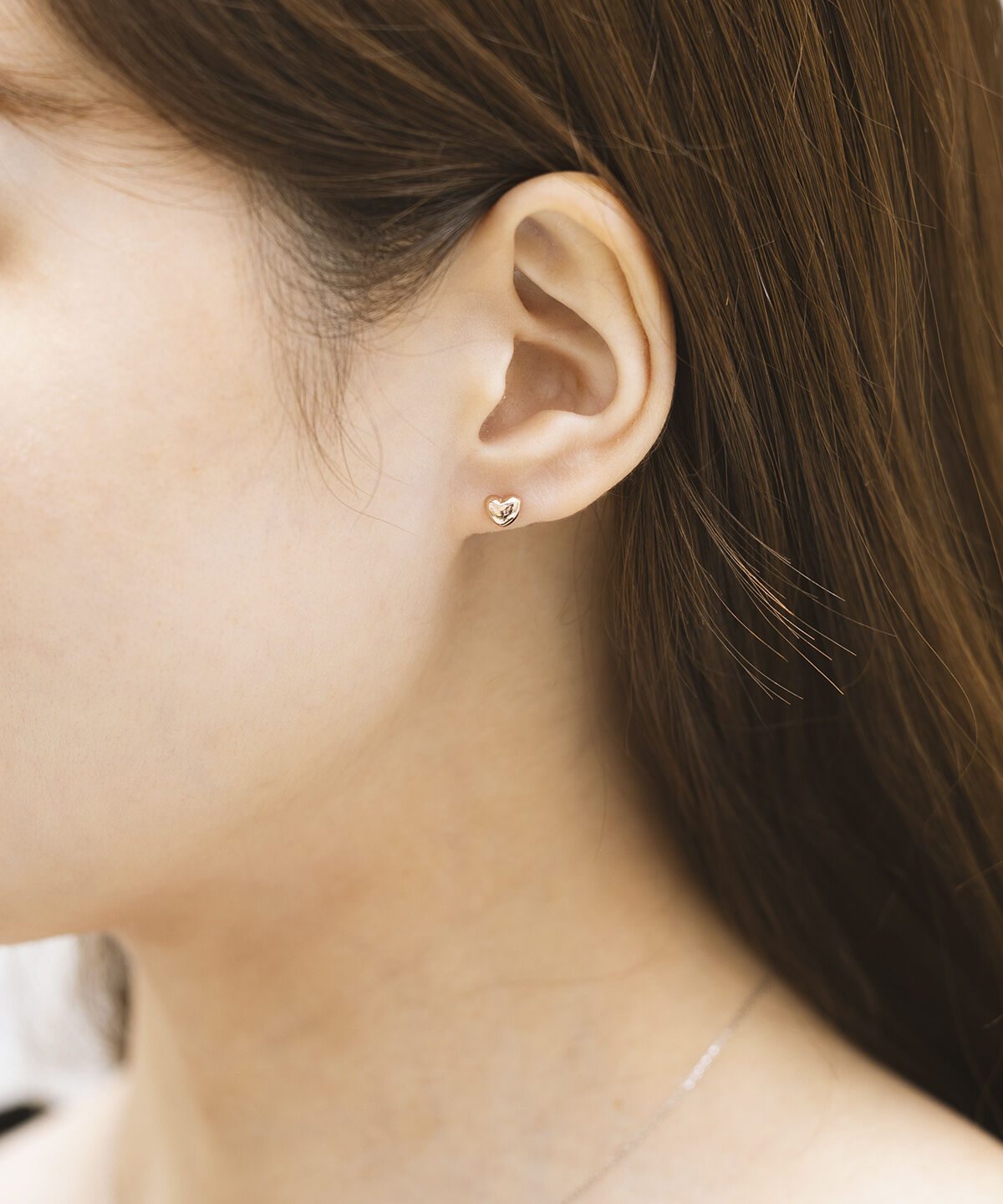 newme by Samantha Thavasa「K10 PG ハートモナカモチーフピアス」|ピアス|