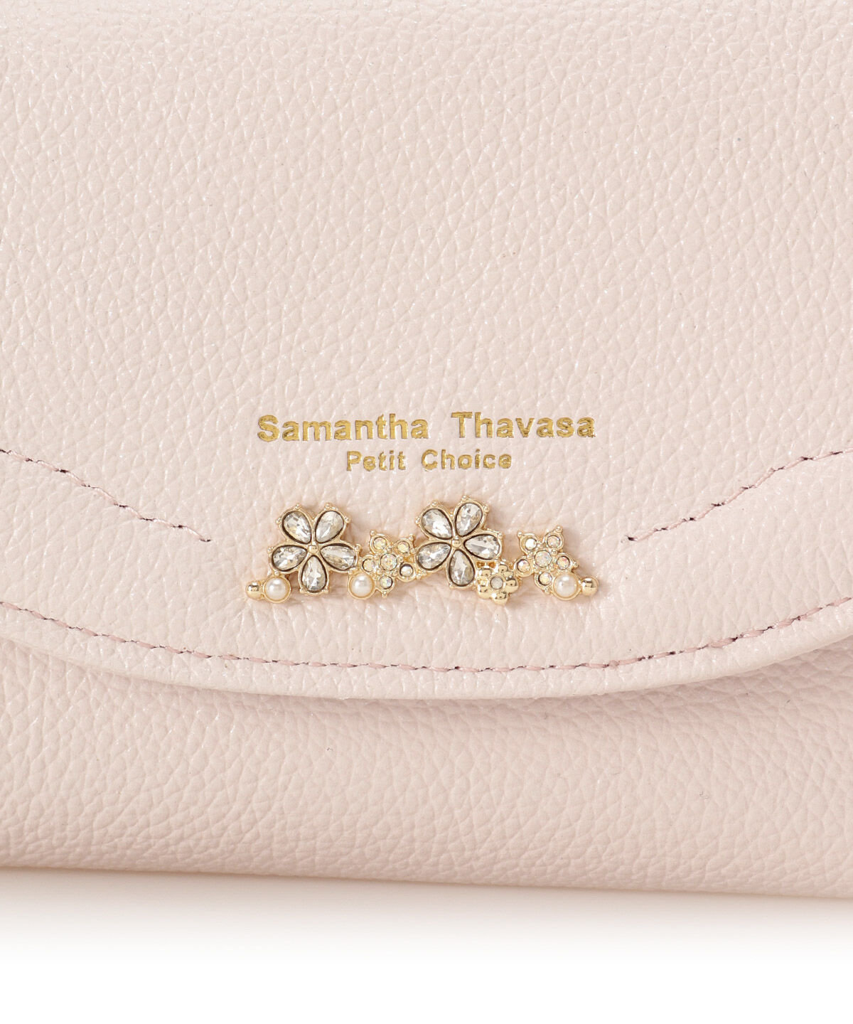 Samantha Thavasa Petit Choice「ラメフラワービジュー 折財布」|財布|