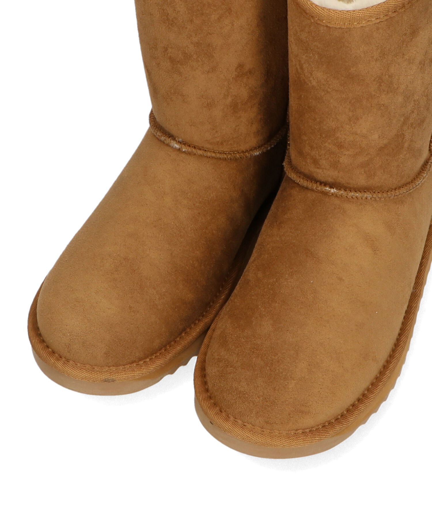 ORiental TRaffic「【累計2万足突破】  ミドル ムートン ブーツ /25401 折り返しても使える！ 防寒」|ショートブーツ|