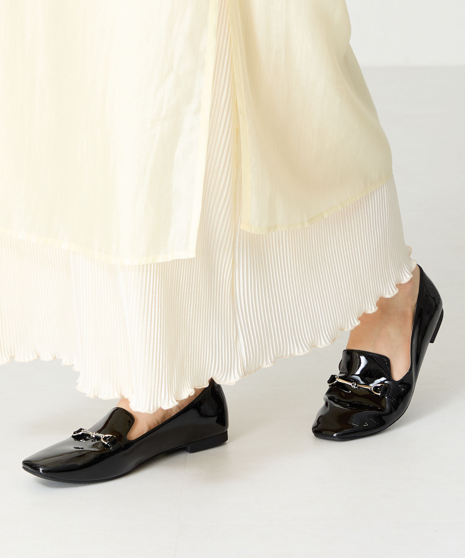 ORiental TRaffic「【WEB限定】 晴雨兼用 ビット ローファー /55106 レイン フラット 柔らかい」|パンプス|