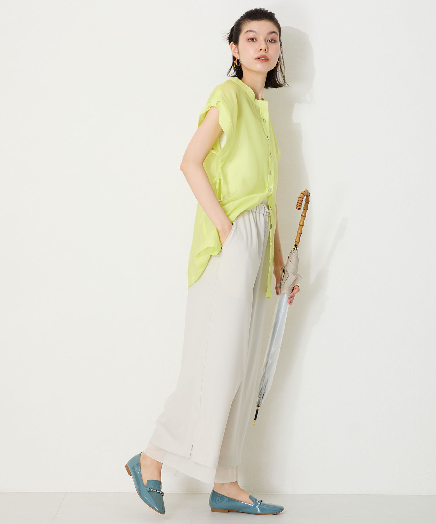 ORiental TRaffic「【WEB限定】 晴雨兼用 ビット ローファー /55106 レイン フラット 柔らかい」|パンプス|