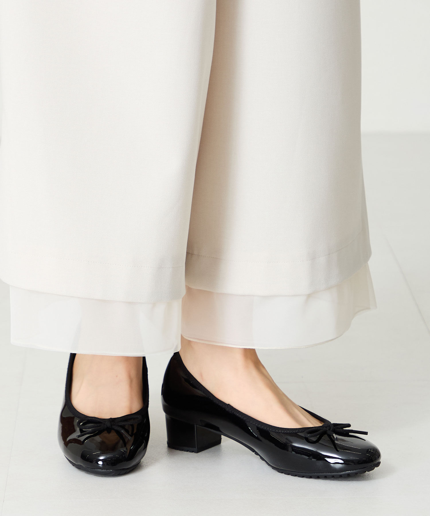 ORiental TRaffic「【防水】 ラウンドトゥ ヒール レインパンプス /R-1023 晴雨兼用 パンプス バレエシューズ クッション」|パンプス|