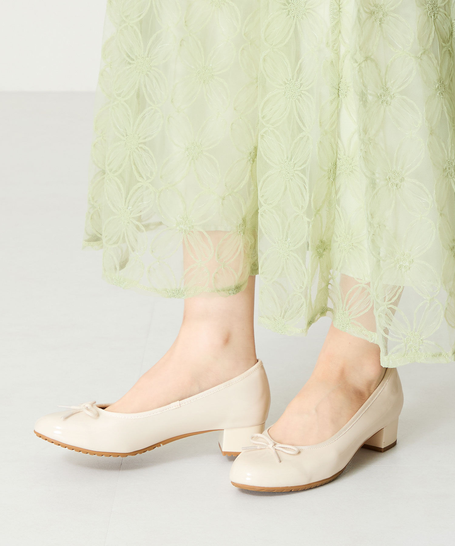 ORiental TRaffic「【防水】 ラウンドトゥ ヒール レインパンプス /R-1023 晴雨兼用 パンプス バレエシューズ クッション」|パンプス|