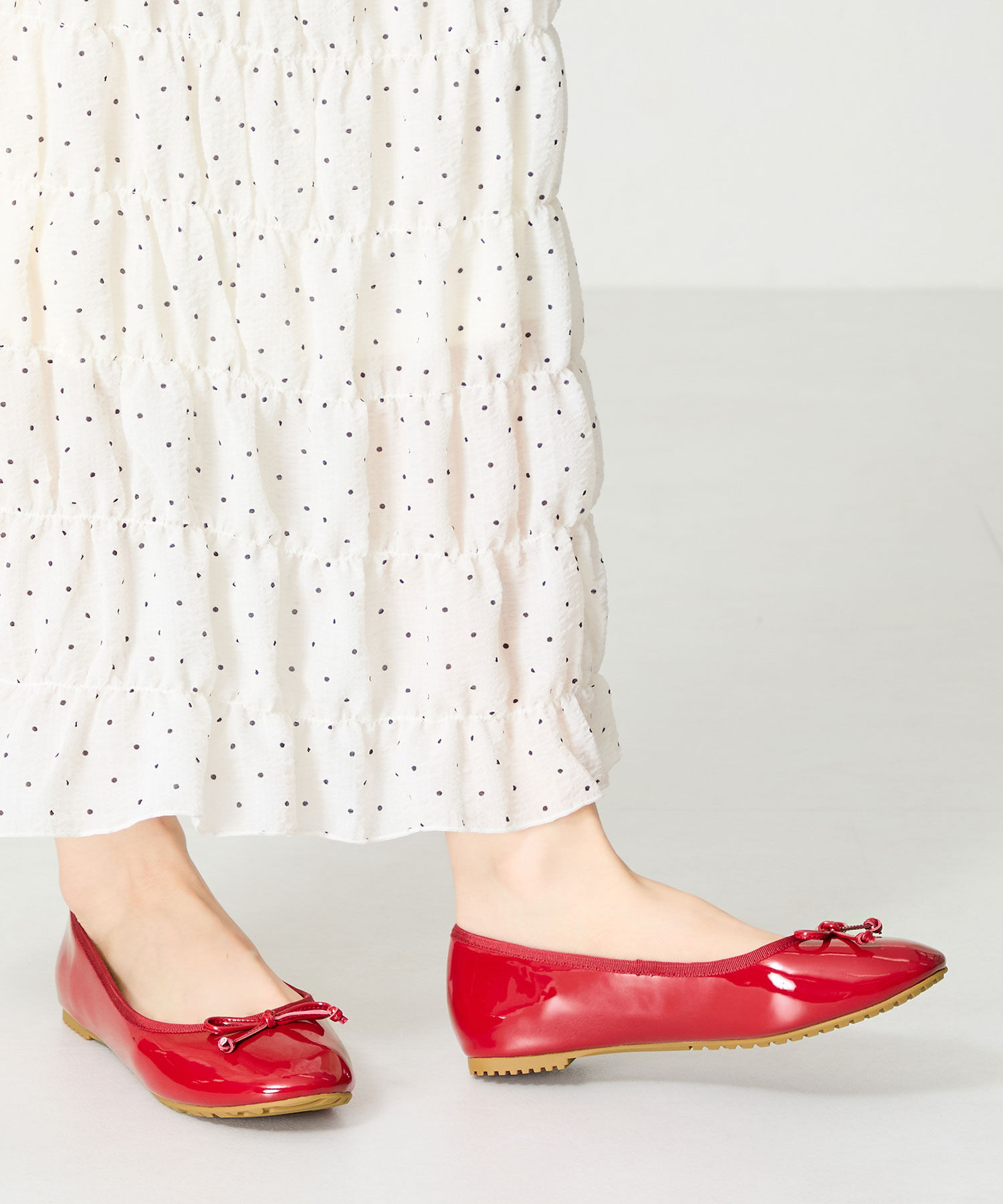 ORiental TRaffic「【防水】バレエ レインパンプス /R-1025 晴雨兼用 バレエシューズ フラット クッション」|パンプス|