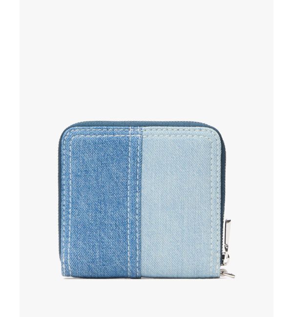 kate spade new york「ラベル カラーブロック デニム スモール コンパクト ウェブド リスレット」|財布|
