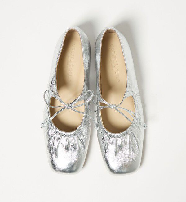 ODETTE E ODILE「ギャザートップバレエフラット10&uarr;」|バレエシューズ|SILVER